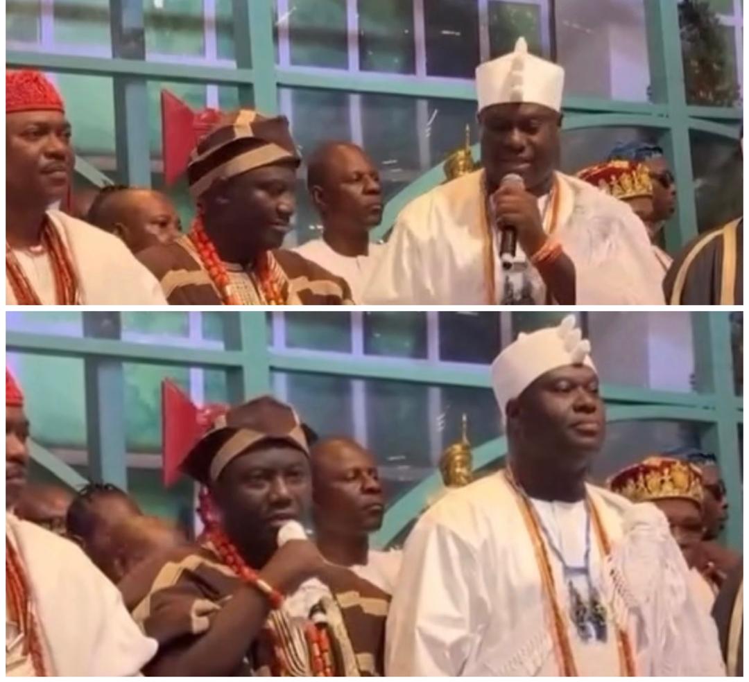 Trending video of Ooni of Ife and Alaafin of Oyo at a party in Lagos sparks a debate